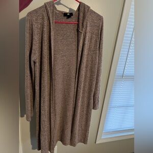 IZ BYER Pink Hooded Cardigan